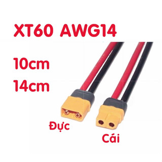 Dây Xt60 đầu ESC With 14AWG Silicone 10cm 14cm