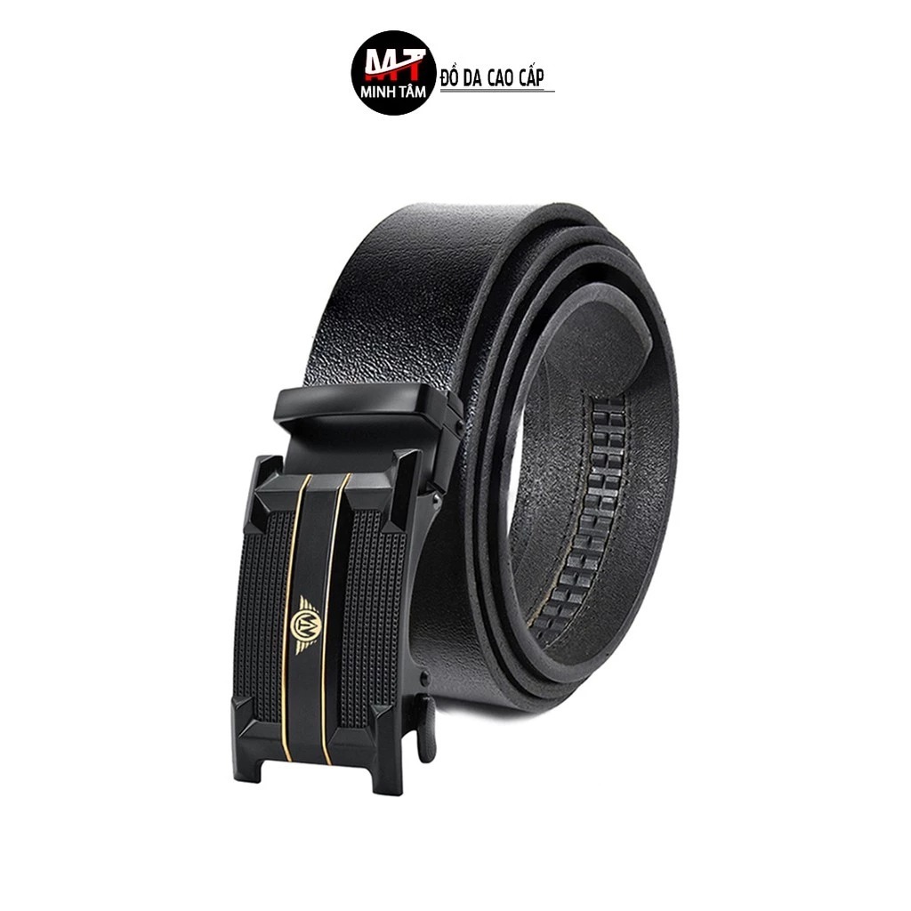 Thắt lưng nam Minh Tâm da bò , khóa kim loại kiểu tự động MT201-25