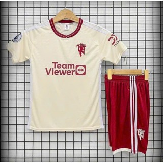  Quần Áo Đá Bóng  Đồ Đá Banh Nam Nữ CLB MU Màu Kem Vải Thun Thái   Mè Thái - in Tên Số Theo Yêu Cầu 