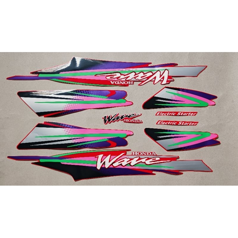 Tem Wave thái 100 màu đỏ 3 lớp đời 1998_Decal