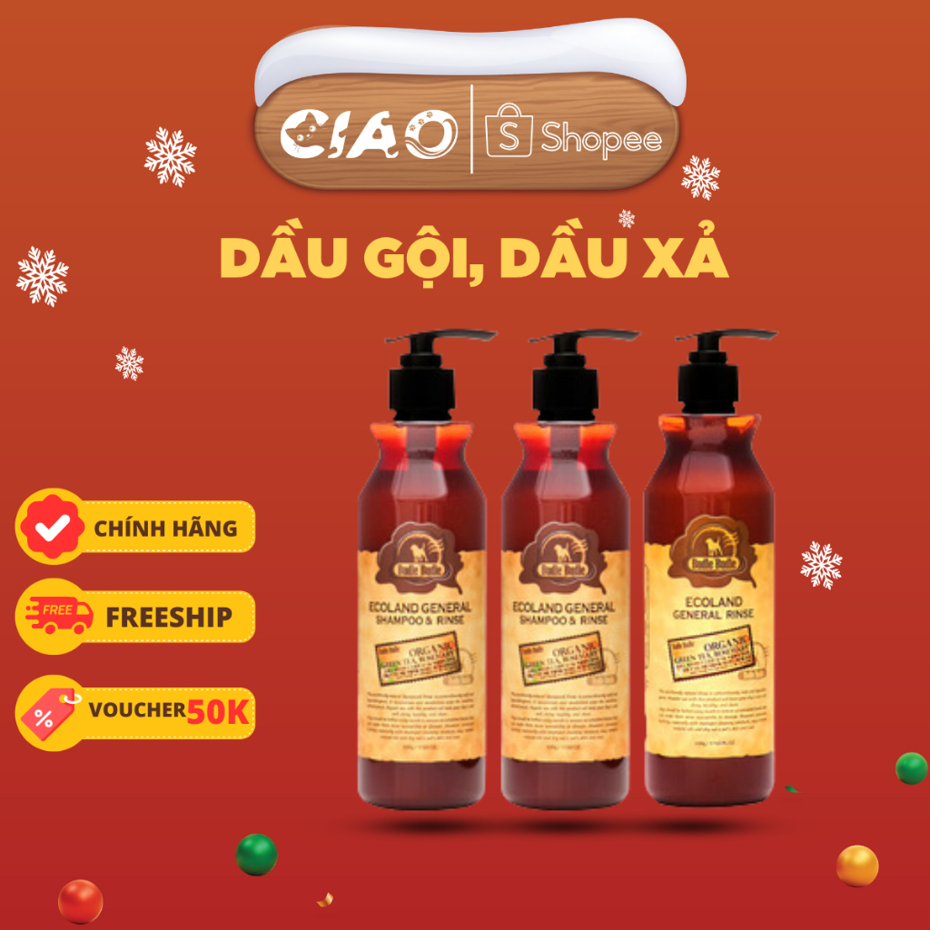 [500ml] DẦU GỘI VÀ XẢ CHO CHÓ BUDLE'BUDLE