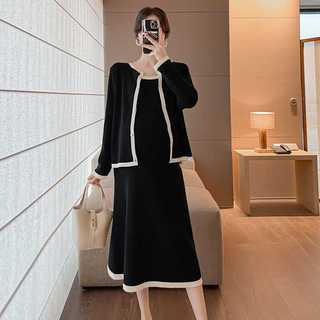 Váy bầu mùa thu đông chất len dày dặn