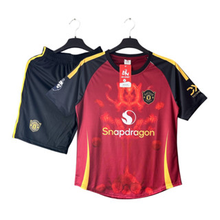   GIÁ XƯỞNG  Bộ Quần Áo Bóng Đá Thể Thao Trẻ Em Người Lớn MU Đỏ lửa - Đồ Thể Thao Giá Rẻ Nam Nữ Vải Thun Lạnh Mát 