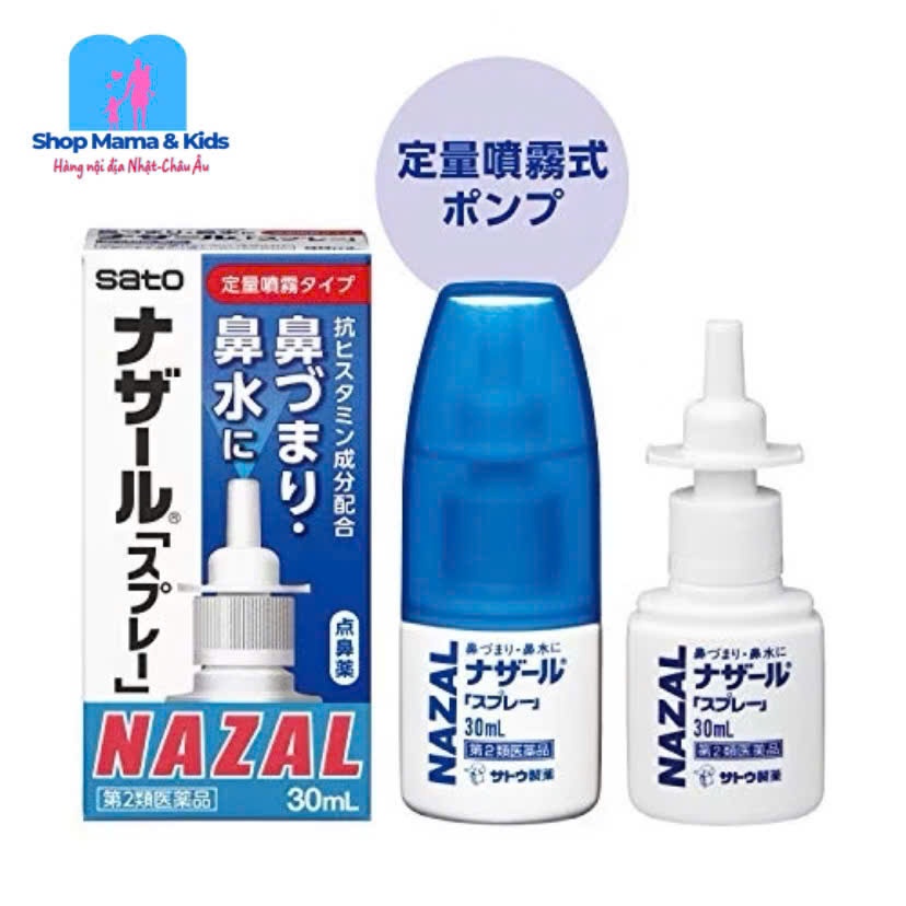 Xịt Ngạt Mũi, Sổ Mũi NAZAL 30 ml Nhật Bản