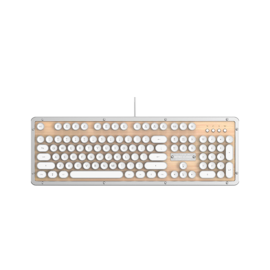 Bàn phím cơ bluetooth Azio Retro Classic (chính hãng) tặng đệm kê tay