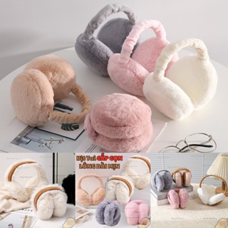 Bịt tai lót lông nam nữ GẤP GỌN tiện lợn ( Trùm Chụp Tai Lót Lông Mùa Đông Có Thể Cụp Gọn )