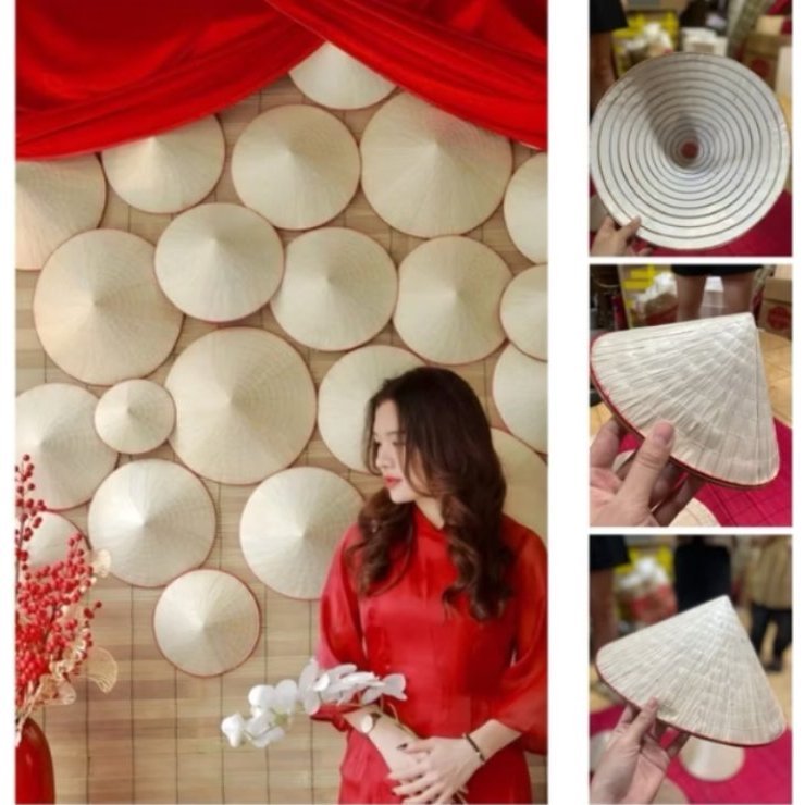 Nón lá trang trí đủ size, nón lá Việt Nam kích thước từ 5-40cm,