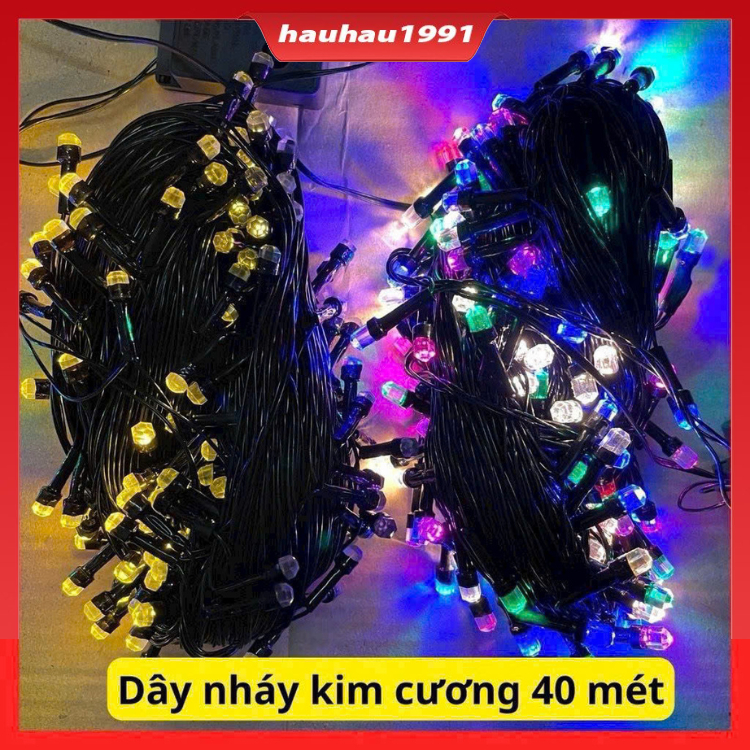 Đèn Nháy Kim Cương, Dây Led 10-20-40-50-100M Trang Trí Ngoài Trời Chống Nước 240 Bóng LED - Đèn Nhấp