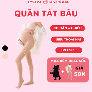 Quần tất bầu mùa đông cao cấp có chun điều chỉnh co dãn 4 chiều siêu thoải mái Lysava QT1