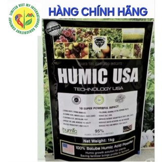  Phân bón humic usa chính hãng gói 1kg pha cho 800 lít nước tưới gốc và 1000 lít nước phun lá. 