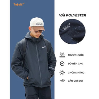 Áo Khoác Gió 2 Lớp Nam Nữ Tabalo Waterproof Chống Thấm, Cản Gió, Vải Dày Dặn