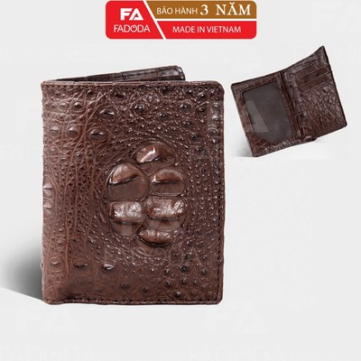 Ví nam da cá sấu hai mặt FADODA SP-FCW02G làm từ vân gù da cá sấu