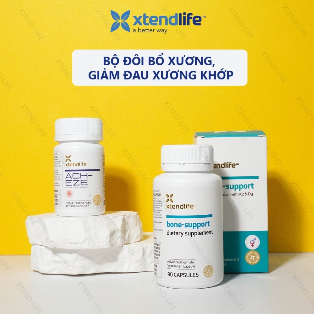 Bộ đôi bổ xương, giảm đau xương khớp Xtend-Life: Bone Support và ACH-EZE Joint Support
