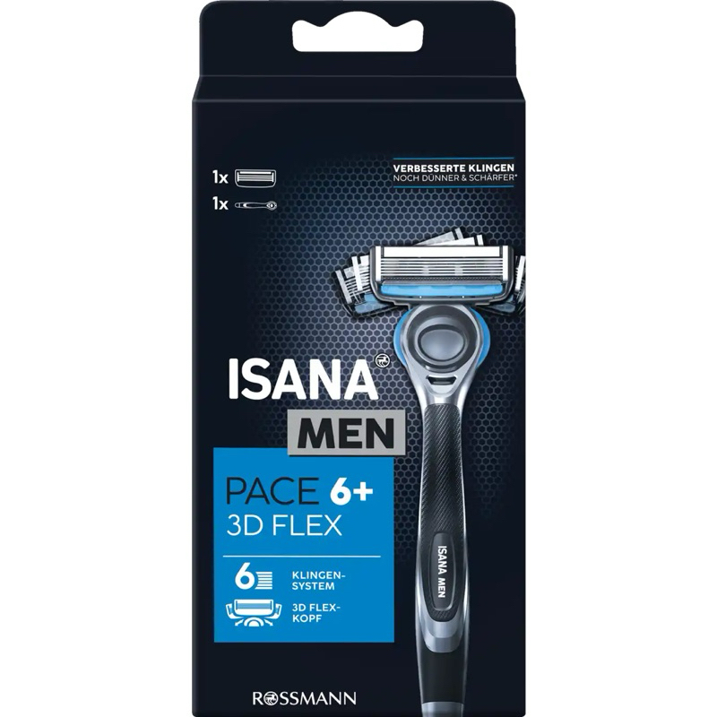 Dao cạo râu ISANA Men 6 lưỡi - Nội địa Đức siêu sắc nhạy bén an toàn cho da