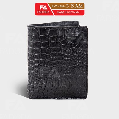 Ví đứng da cá sấu thật FADODA SP-FCW01B vùng vân bụng da cá sấu