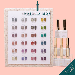 Set sơn nhũ kim tuyến Jiao Yan She chính hãng 24 màu nail - Sơn móng tay thạch nhũ hạt nhỏ mịn, nhũ flash (kèm bảng màu)