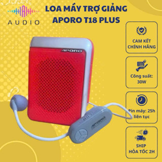 Loa máy trợ giảng Aporo T18 2.4g Plus chính hãng NEW 2024 Bluetooth 5.0 không dây cao cấp hàng có sẵn