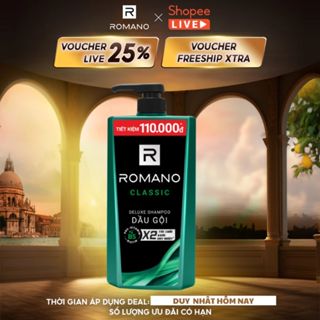 Dầu gội nam Romano hương Nước hoa nam Classic 900g- Live Beyond K