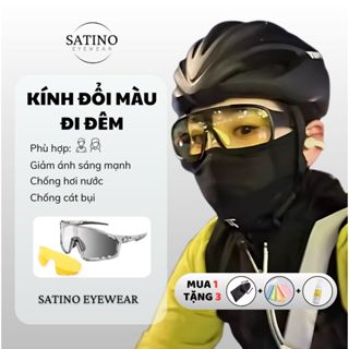 Kính đi đêm ngày mắt kính SATINO kính râm đổi màu chống uv chói đèn xe đi đường chống cát bụi hơi nước bảo vệ mắt F1