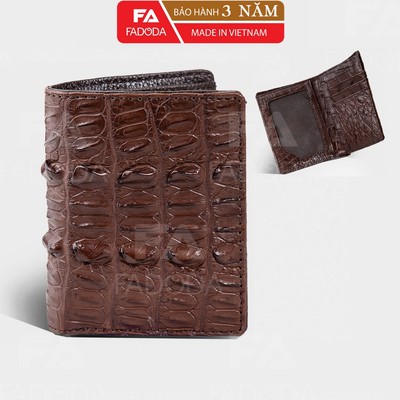 Ví đứng 2 mặt da cá sấu Fadoda FCW02D