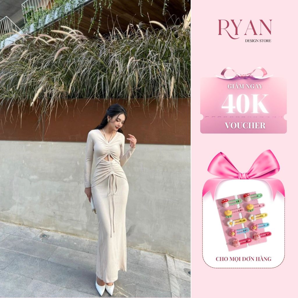 Đầm body rút dây nhún eo gợi cảm sang trọng đi biển, dự tiệc (HA1) - Ryan Design Store