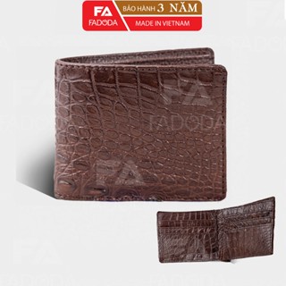  Ví ngang da cá sấu thật FA DO DA FCW04B hai mặt làm từ da bụng 