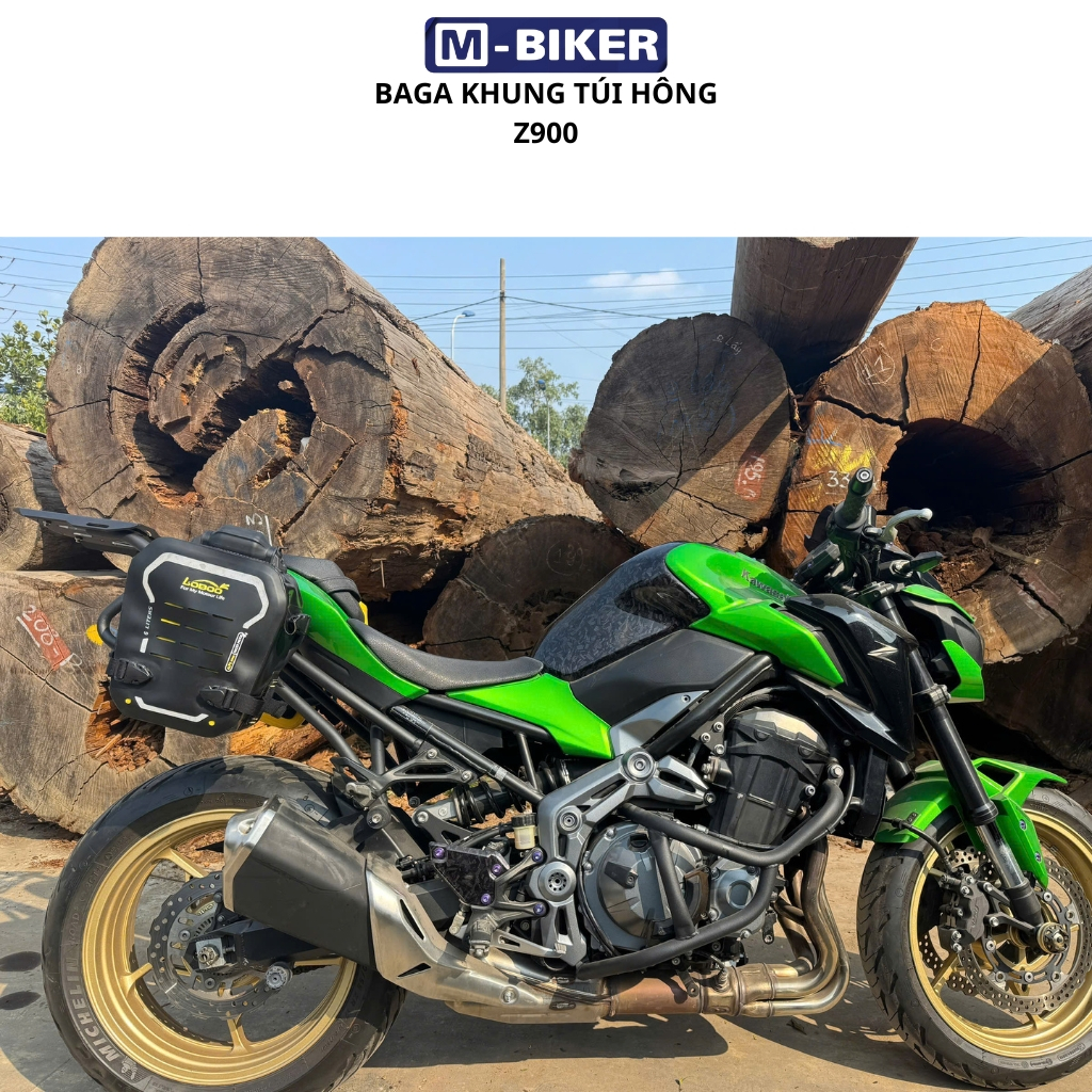 Baga khung gắn túi z900, baga z900,khung treo túi hông z900 chính hãng mbiker.