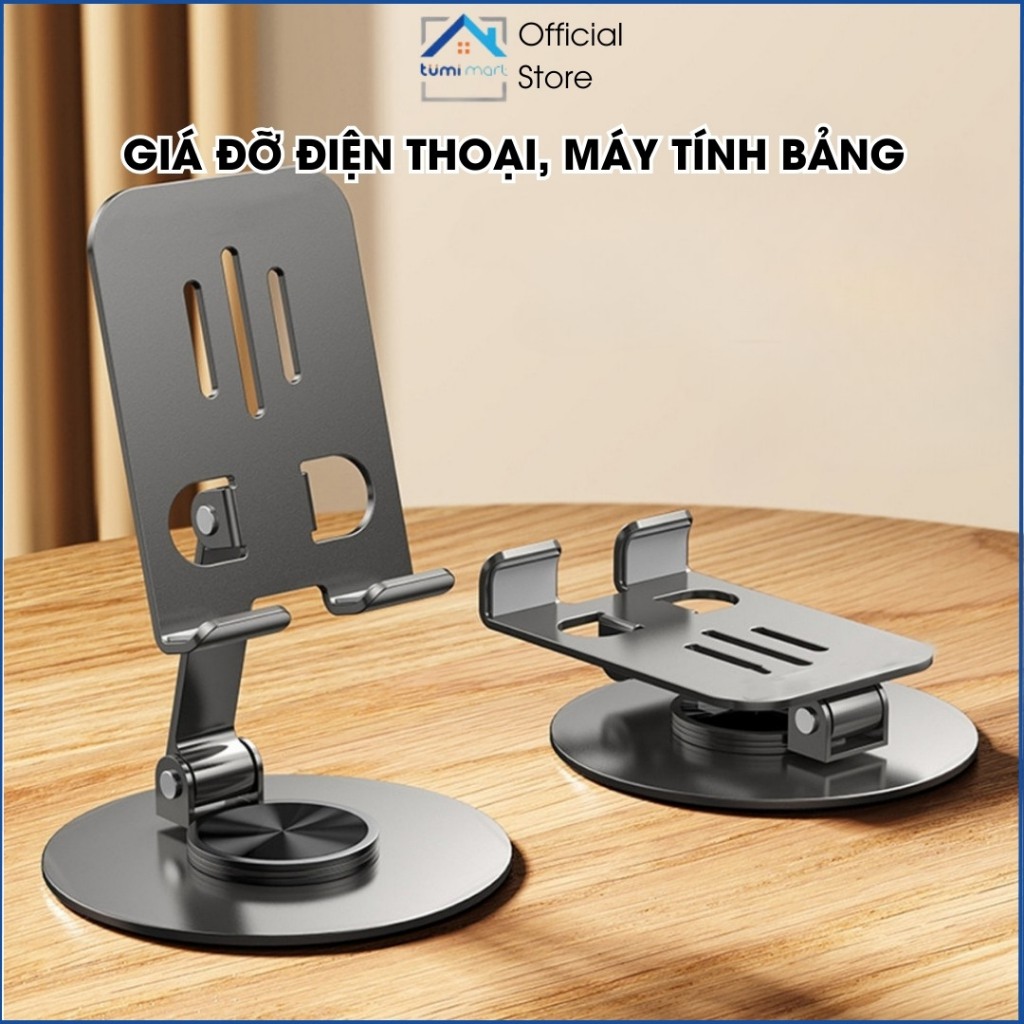 Giá Đỡ Điện Thoại Máy Tính Bảng Xoay 360 Hợp Kim Nhôm, Kệ Điện Thoại Xem Phim Livestream Gấp Gọn | BigBuy360 - bigbuy360.vn