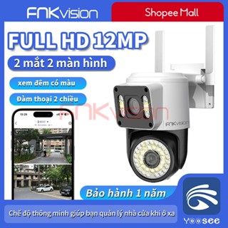 【Fnkvision】Camera Yoosee 2 mắt 8.0MP - xem 360 độ không góc chết, ban đêm có màu, hai giao diện quan sát
