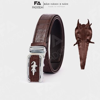 Thắt lưng da cá sấu FA DO DA FCB01BN dây liền bản rộng 3.5 Cm