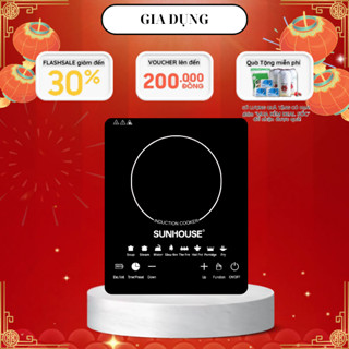 Bếp từ Sunhouse Cảm Ứng Cao Cấp, Công Suất 2200W , Mặt Kính Chịu Lực,Tặng Kèm Nồi Lẩu