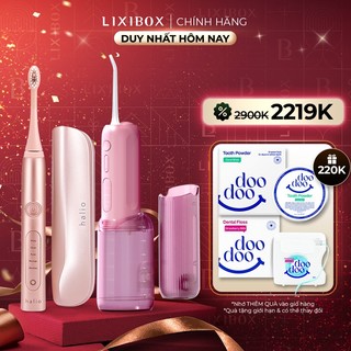  Combo Máy tăm nước Halio UltraClean Express Hydro Floss & Bàn chải điện trắng răng Halio Sonic Whitening Electric Pro 