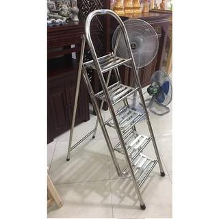 Thang inox 5 bậc gấp gọn