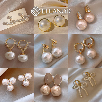 Bông tai nữ chuôi bạc 925 Eleanor Accessories ngọc trai nhân tạo phụ kiện trang sức khuyên tai 9485