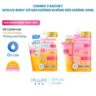  MizuMi Combo 3 Sachet Kem chống nắng UV Body Serum 30ml x 3 