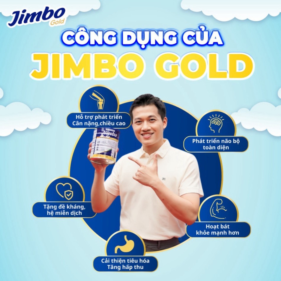 Sữa Non Jimbo Gold Giúp Bé Tăng Cân Hấp Thụ Dinh Dưỡng Tốt - Hộp 650g
