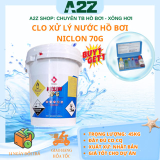 [SẴN KHO]45Kg Hóa Chất Clo 70% Nhật Bản, Clo Niclon xử lý nước hồ bơi, Clo diệt khuẩn nước.