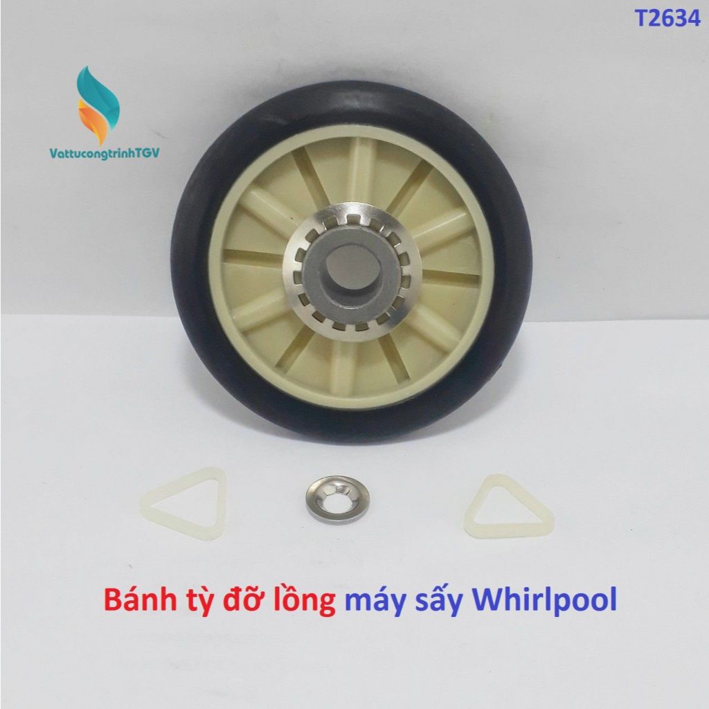 Bánh tỳ đỡ lồng máy sấy Whirlpool