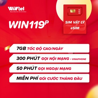SIM 7GB/ngày Win119P - SIM 4G Wintel Data Tốc Độ Cao