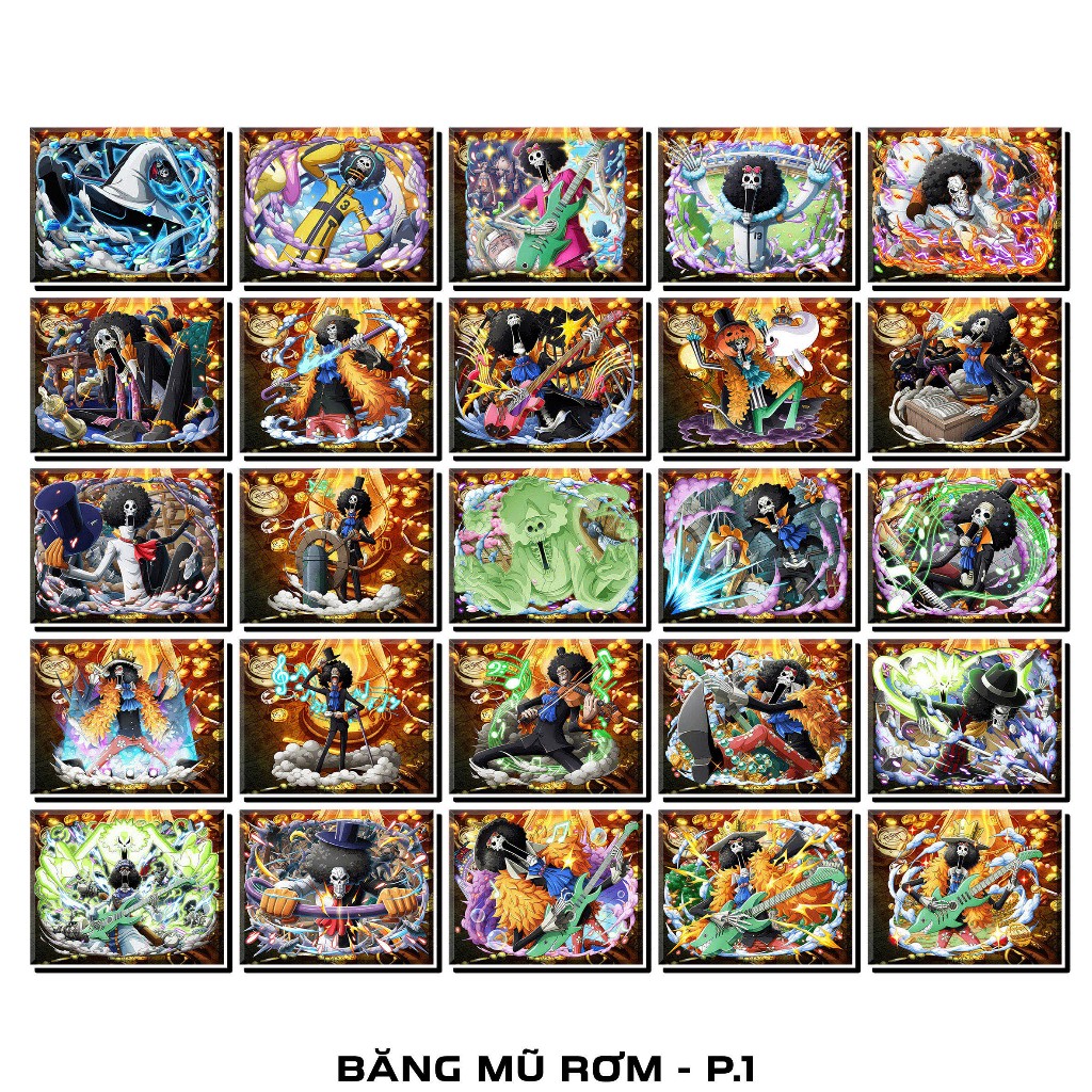 [Độc Quyền Phản Quang 7 Màu] - Phần 22 - Thẻ Bài One Piece - Băng Mũ Rơm