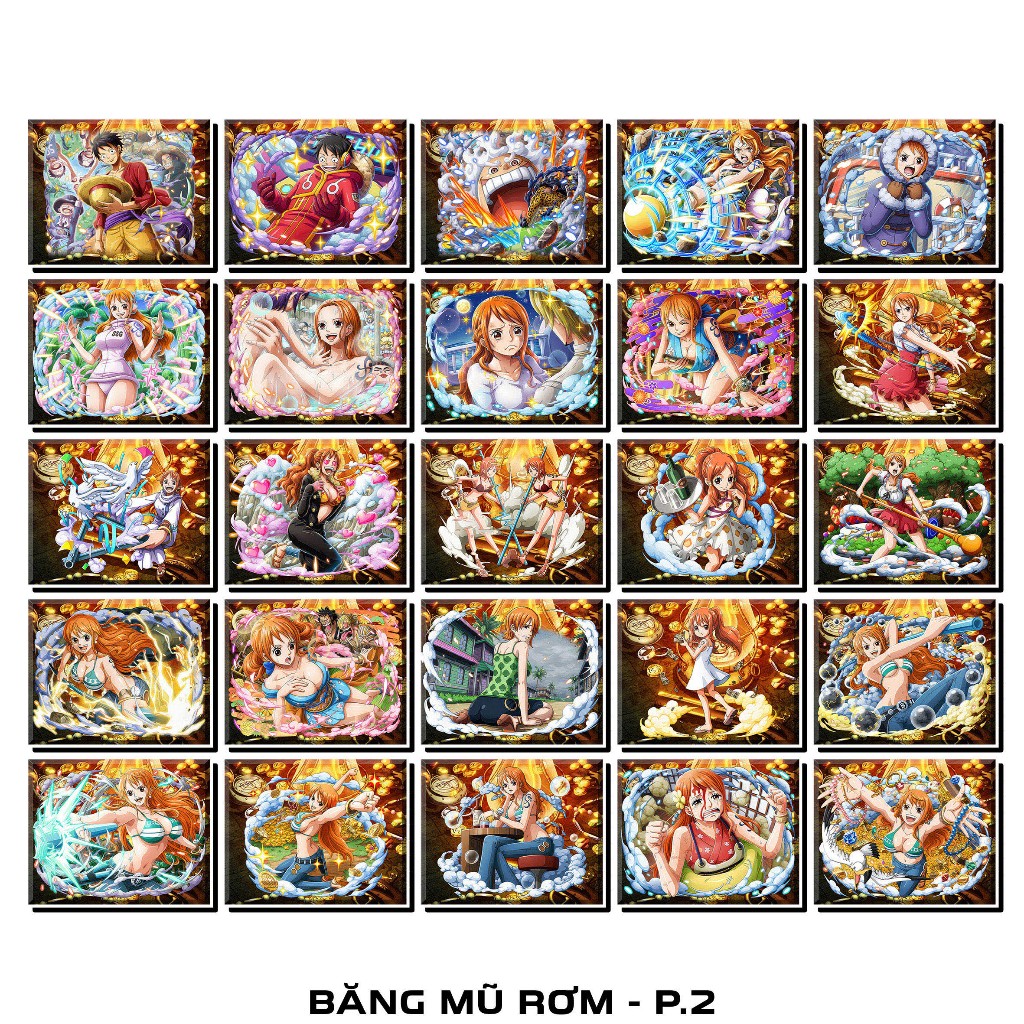 [Độc Quyền Phản Quang 7 Màu] - Phần 23 - Thẻ Bài One Piece - Băng Mũ Rơm