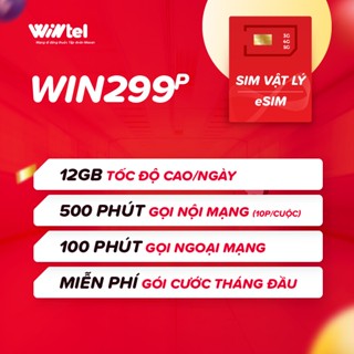 SIM 4G Wintel WIN299P - Sim Data Không Giới Hạn