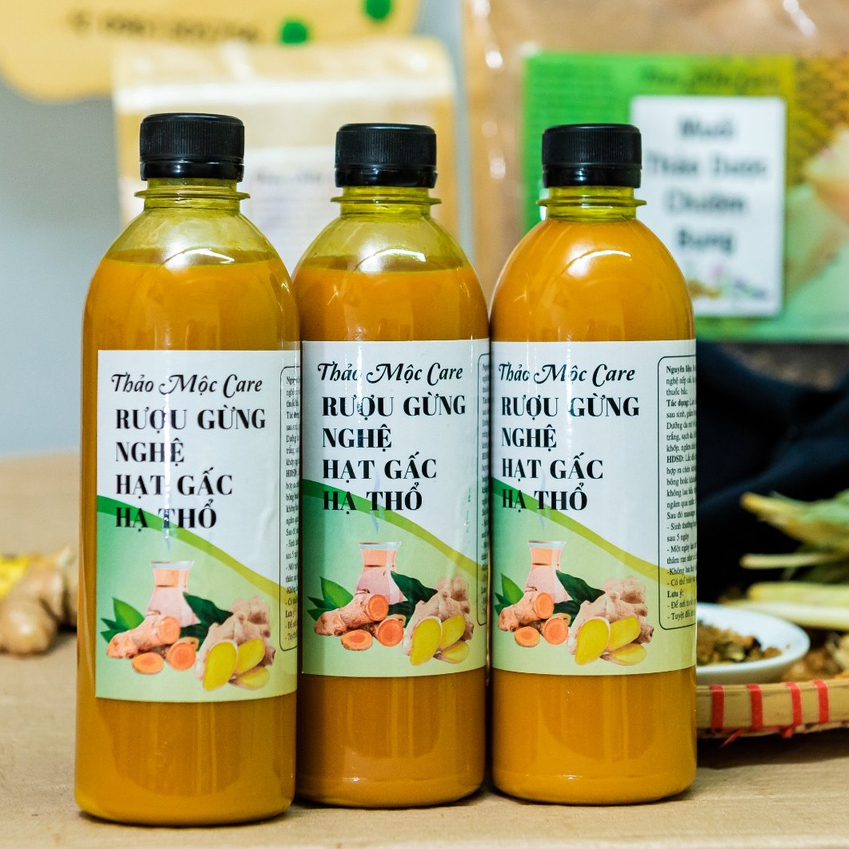 Rượu gừng nghệ hạt gấc hạ thổ
