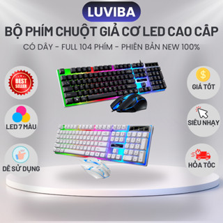 Bàn phím máy tính có dây laptop giả cơ gaming Led giá rẻ cute LUVIBA BP01