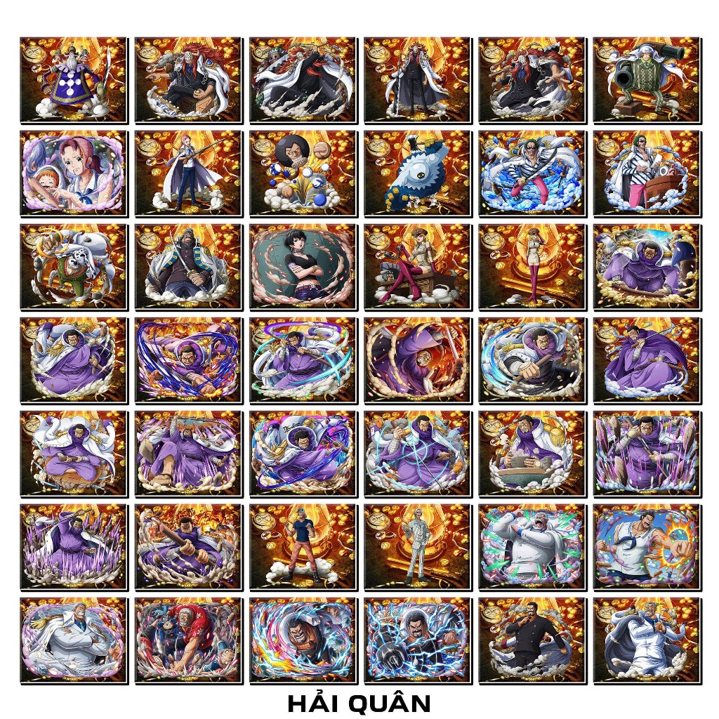 [Độc Quyền Phản Quang 7 Màu] - Phần 10 - Thẻ Bài One Piece - Hải Quân