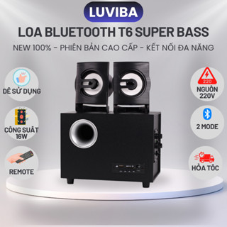 Loa bluetooth vi tính mini bass mạnh, loa máy tính pc laptop điện thoại tivi để bàn LUVIBA T06
