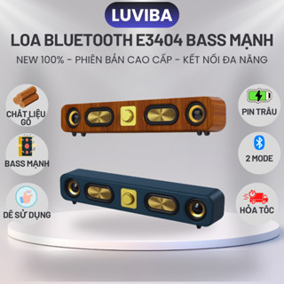 Loa bluetooth mini bass mạnh to, Loa vi tính máy tính để bàn laptop công suất lớn LUVIBA E3404
