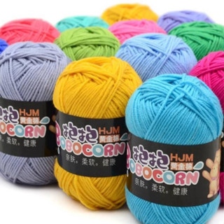  Len Milk Cotton BOBO 50g Gồm  92 Màu Cuộn Len Sợi Cotton Dùng Để Móc Thú Bông Móc Khóa - LADYCO 