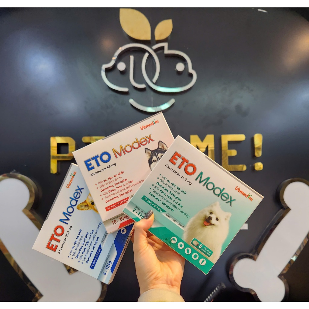 Viên Nhai ETO MODEX | Diệt Ve Rận, Bọ Chét, Ghẻ Demodex cho Chó