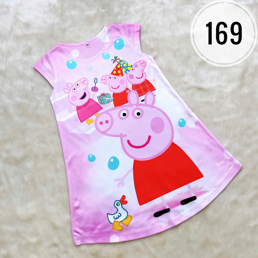 Đầm peppa pig hồng 3d